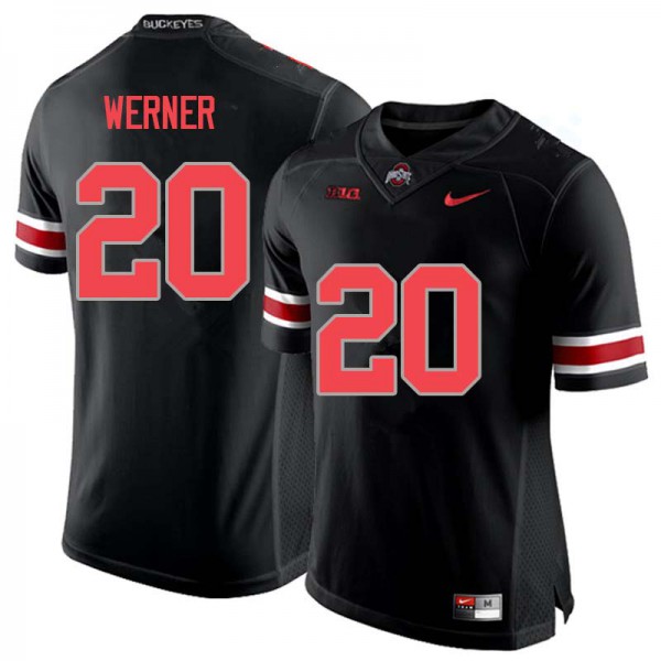 Ohio State Buckeyes #20 Pete Werner Men Embroidery Jersey Blackout
